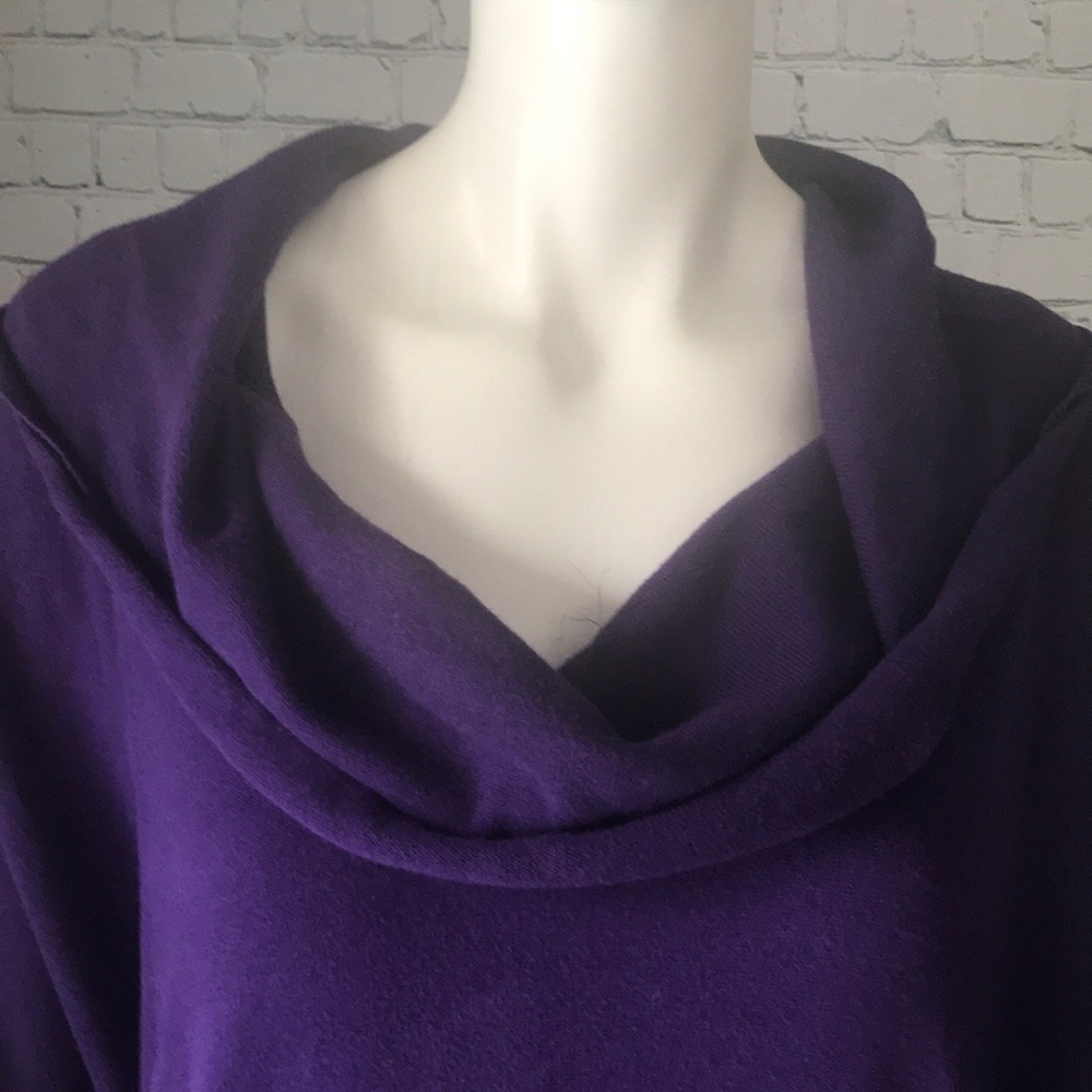 Purple Cowl neck tunic sweater